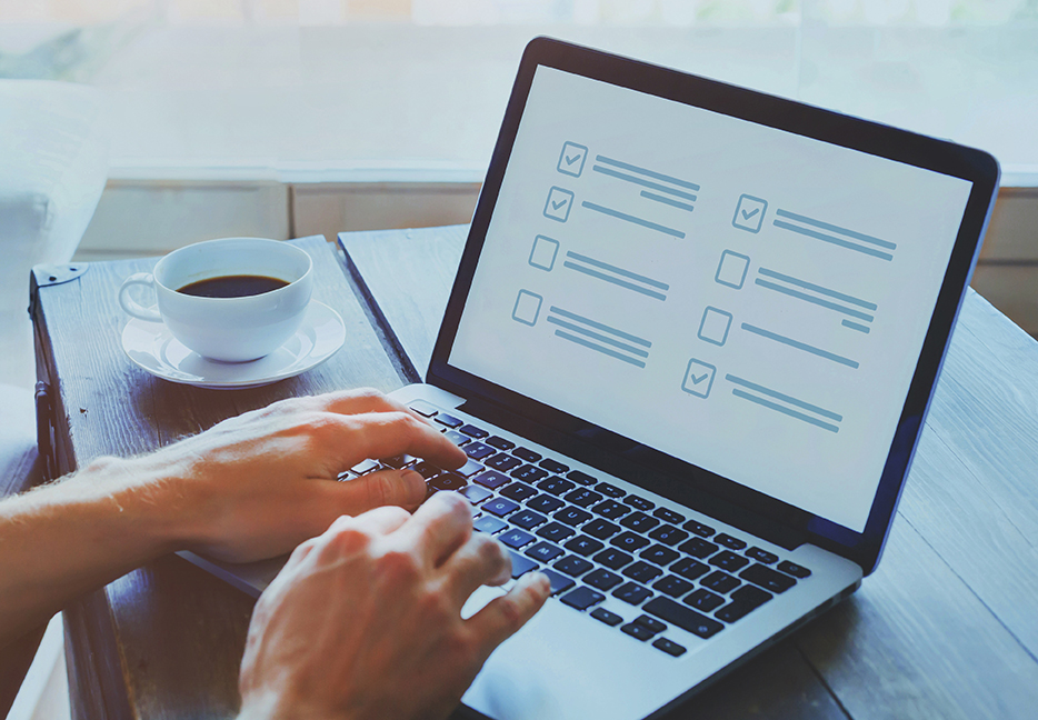 filling form online, questionnaire survey